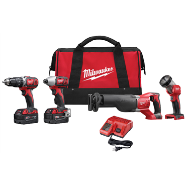 M18™ 18 V 1/2 in Cordless Lithium-Ion 4-Tool Combo Kit