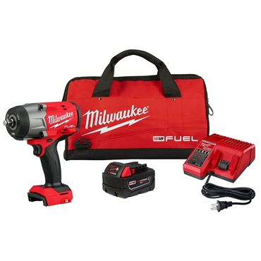 Glass-Filled Nylon, Aluminum 7.6 in Cordless 18 V Battery Impact Wrench