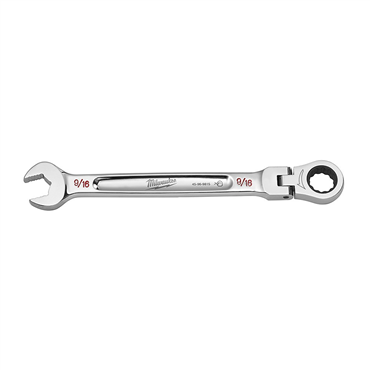 Chrome Vanadium Steel Non-Lockable 7.8 in Flex Head Combination Wrench