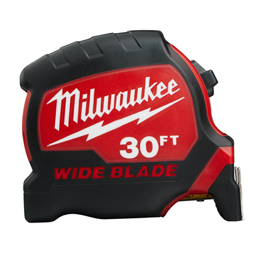 30 ft Steel Blade Red, Black Wide Blade Tape