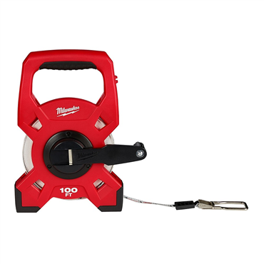 100 ft Fiberglass Blade Red, Black Open Reel Tape