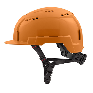 BOLT Orange Front Brim Vented Safety Helmet