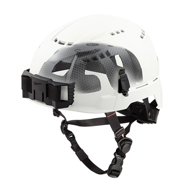 Molded Plastic White Adjustable Fit Helmet