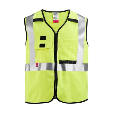 4XL/5XL Yellow Single Pull Zipper Vest