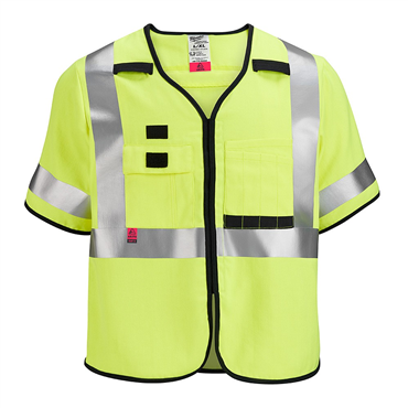 L/XL Yellow Single Pull Zipper Vest