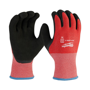 Latex Large Red/Black Cut 2 Winter Dip Glove