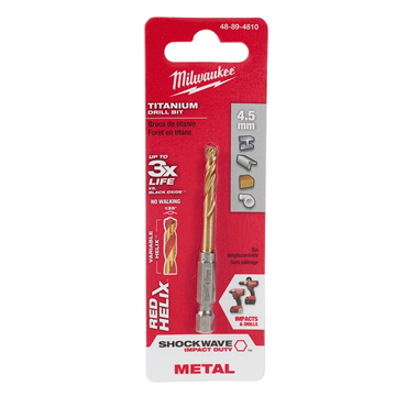 SHOCKWAVE™ Titanium Jobber Length Drill Bit with RED HELIX™