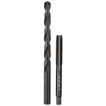 5/16-18 in High Carbon Steel Black Oxide Straight Flute Plug & Drill Bit