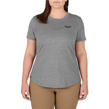 Women's FREEFLEX™ Medium Gray Hybrid Short Sleeve T-Shirt
