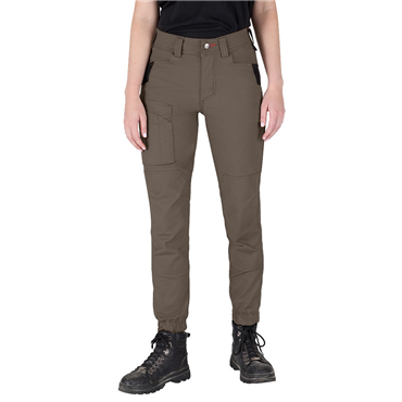 Brown 7 Pockets Straight, Tapered Fit Pant