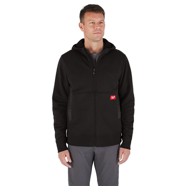 GRIDIRON™ X-Large Black Cotton/Polyester Full-Zip Hoodie