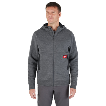 GRIDIRON™ Medium Gray Cotton/Polyester Full-Zip Hoodie