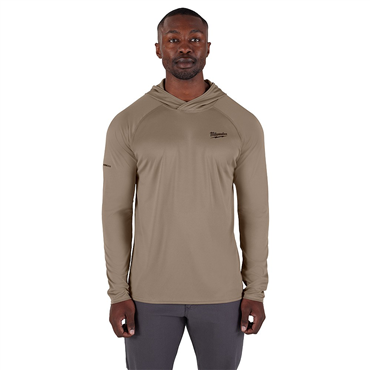 WORKSKIN™ Medium Sandstone Long Sleeve Hooded Shirt