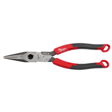 Steel 8 in Long Nose Comfort Grp Plier
