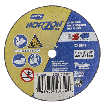 NorZon Plus 5SGZ Type 01/41 Cut-Off Wheel