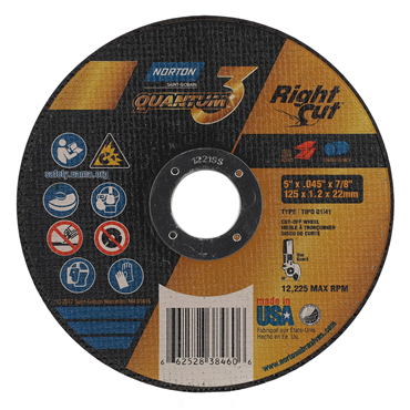 Quantum3 RightCut SG Type 01/41 Right Angle Cut-Off Wheel