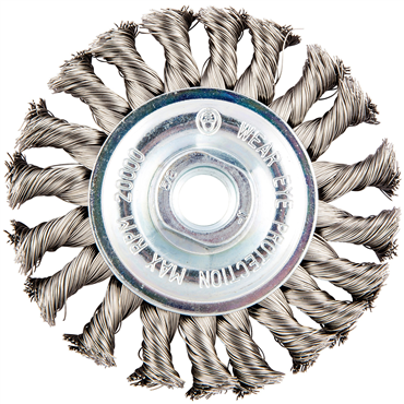 Gemini Standard Twist Knot Wire Arbor Wheel Brush