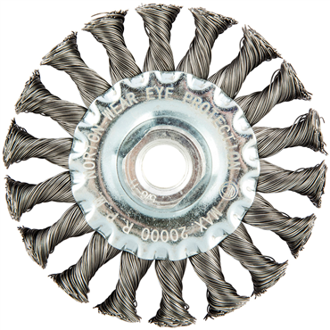 Gemini Standard Twist Knot Wire Arbor Wheel Brush