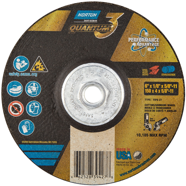 Quantum3 SG Type 27 Grinding and Cutting Wheel