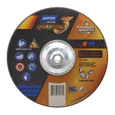 Quantum3 SG Type 27 Grinding and Cutting Wheel