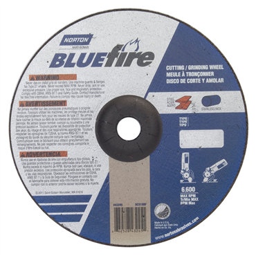BlueFire Zirconia Alumina Type 27 Grinding and Cutting Wheel