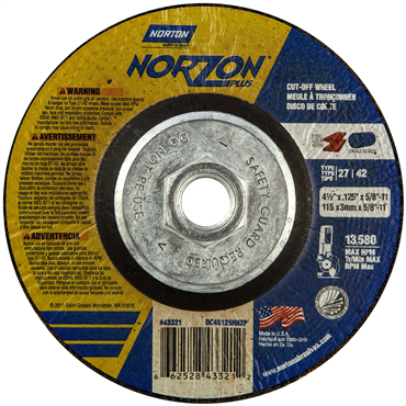NorZon Plus SGZ Type 27/42 Right Angle Cut-Off Wheel