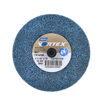 Bear-Tex Vortex Rapid Blend Aluminum Oxide Medium Grit TR (Type III) Non-Woven Quick-Change Unified Wheel