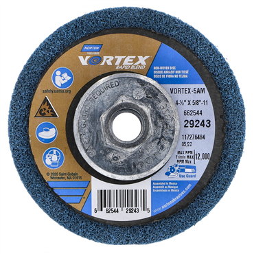 Bear-Tex Vortex Rapid Blend Aluminum Oxide Medium Grit Non-Woven Depressed Center Disc