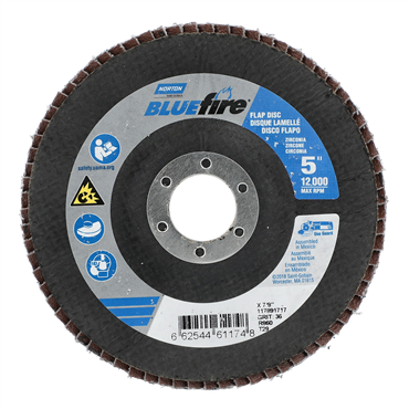 BlueFire Zirconia Alumina Extra Coarse Grit Center Mount Fiberglass Conical Flap Disc