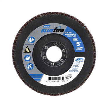 BlueFire Zirconia Alumina Coarse Grit Center Mount Fiberglass Conical Flap Disc