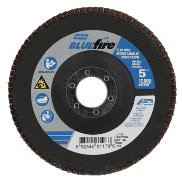 BlueFire Zirconia Alumina Coarse Grit Center Mount Fiberglass Conical Flap Disc
