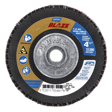 Blaze Ceramic Alumina Extra Coarse Grit Arbor Thread Fiberglass Conical Flap Disc