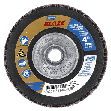 Blaze Ceramic Alumina Coarse Grit Arbor Thread Fiberglass Conical Flap Disc