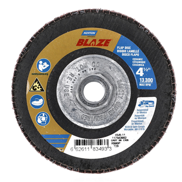 Blaze Ceramic Alumina Coarse Grit Arbor Thread Fiberglass Conical Flap Disc