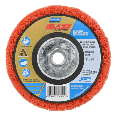 Bear-Tex Blaze Rapid Strip Ceramic Alumina Extra Coarse Grit Non-Woven Depressed Center Disc