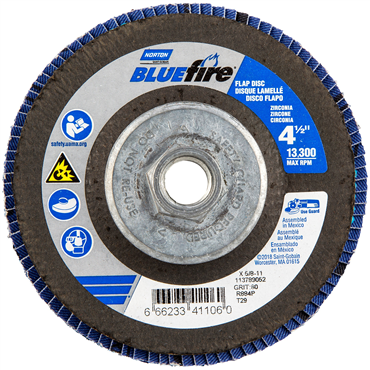 BlueFire Zirconia Alumina Coarse Grit Arbor Thread Fiberglass Conical Flap Disc