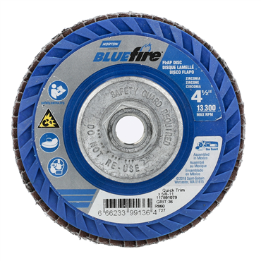 BlueFire Zirconia Alumina Extra Coarse Grit Arbor Thread Plastic Flat Flap Disc