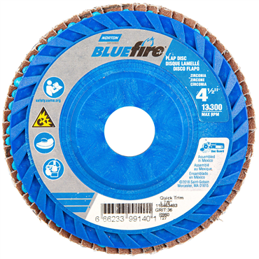 BlueFire Zirconia Alumina Extra Coarse Grit Center Mount Plastic Flat Flap Disc