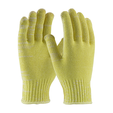 Yellow Knit Wrist Cuff Uncoated Small Cut-Resistant Gloves