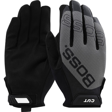 Synthetic Leather Palm XL Size Gray Glove
