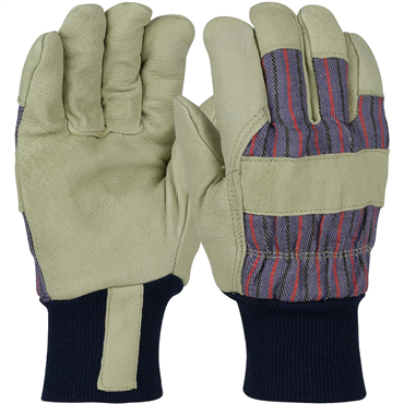 M Size Blue Leather Cold Protection Glove