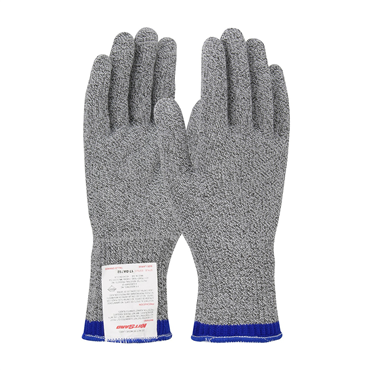 Gray Knit Wrist Cuff Uncoated Small Cut-Resistant Gloves