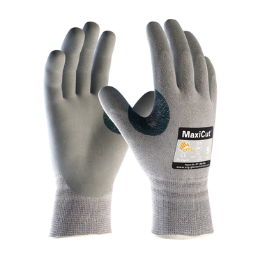 Gray Knit Wrist Cuff Nitrile 2X-Large Cut-Resistant Gloves