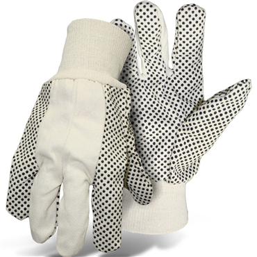 Plastic Dotted Palm Dot Grip L Size Natural Glove