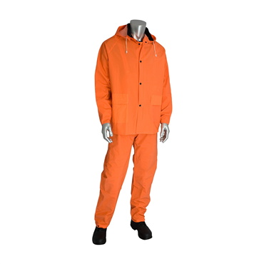 Hi-Vis Orange 2 Pockets 0.35 mm Thickness 4XL Rainsuit