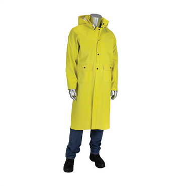 Yellow Polyester PVC Fabric Medium Jacket