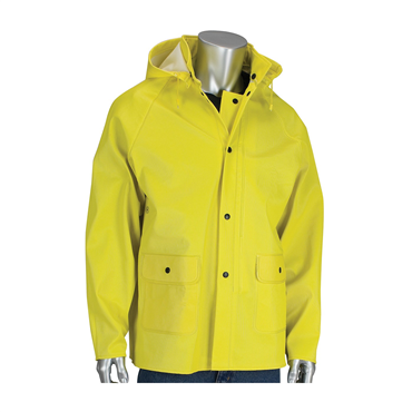 Yellow Polyester PVC Fabric 3X-Large Jacket