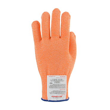 Orange Knit Wrist Cuff Uncoated Medium Cut-Resistant Gloves