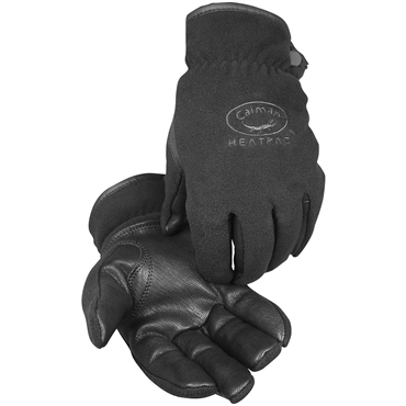 M Size Black Leather Cold Protection Glove