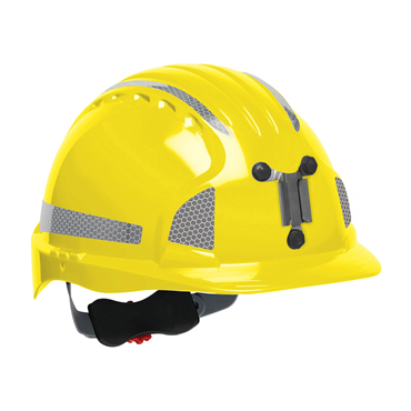 Yellow Wheel Ratchet Size Adjustment Hard Hat